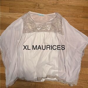 Maurices Women's White Lace Blouse